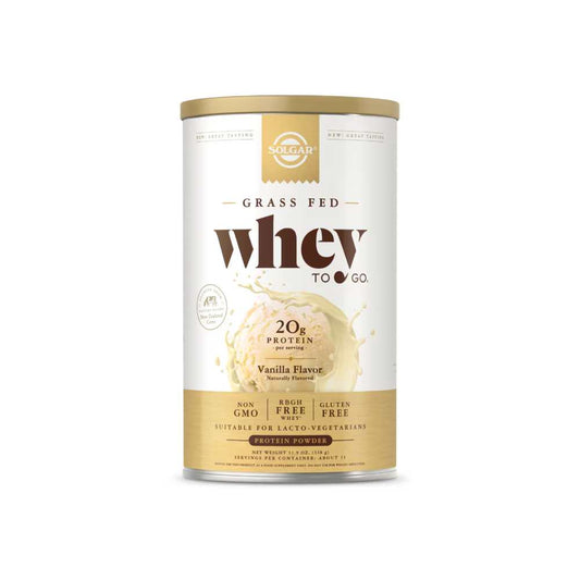 Solgar Grass Fed Whey to Go®, Vanilla 338g