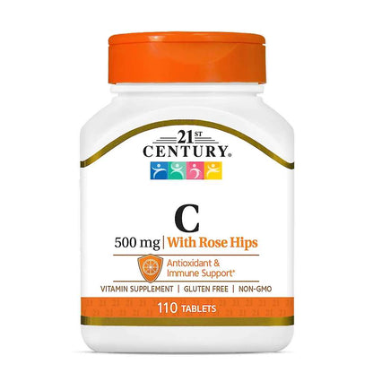 21st Century Vitamin C 500 Mg with Rose Hips 110 Tabs