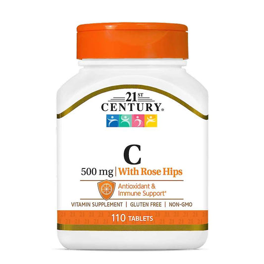 21st Century Vitamin C 500 Mg with Rose Hips 110 Tabs
