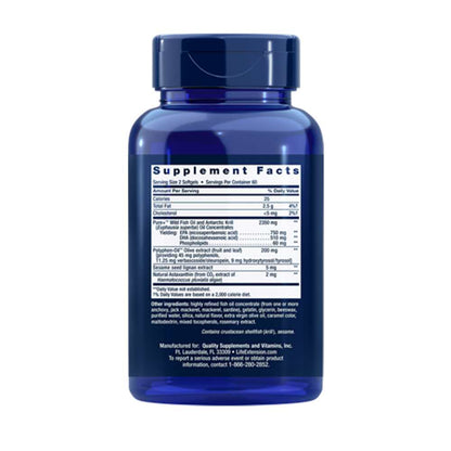 Life Extension Super Omega-3 Plus Epa/dha Fish Oil, Sesame Lignans, Olive Extract, Krill & Astaxanthin 120 Softgels