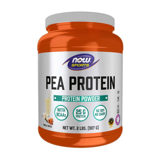 Now Sports Pea Protein, Vanilla Toffee Powder 907g