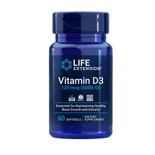 Life Extension Vitamin D3 125 Mcg (5000 Iu), 60 Softgels