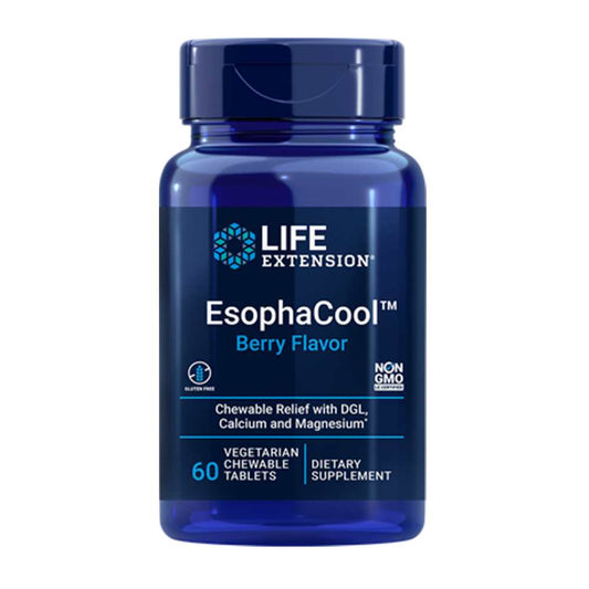 Life Extension EsophaCool™ (Berry) – 60 Vegetarian Chewable Tablets