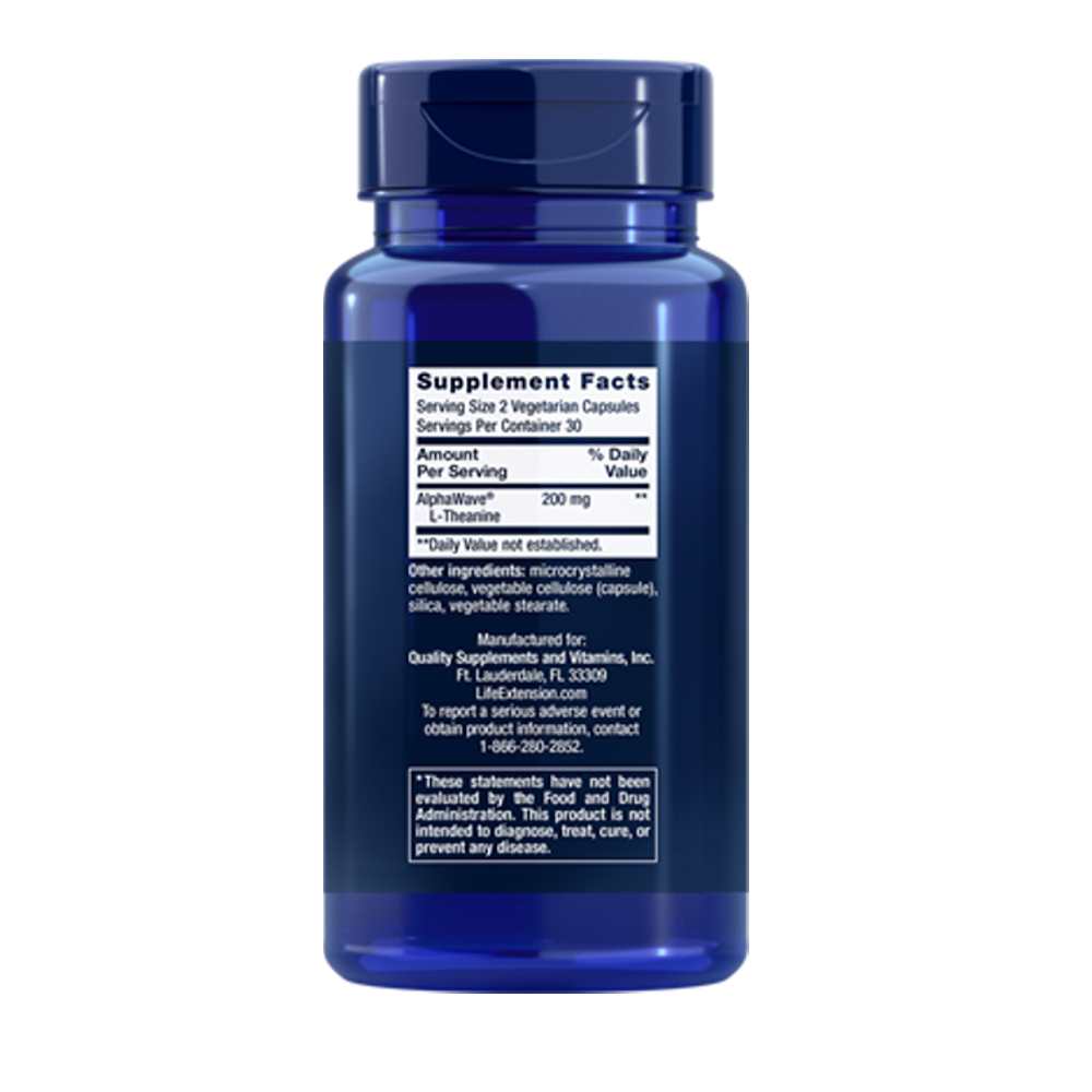 Life Extension L-Theanine 60 Vegetarian Capsules