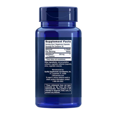 Life Extension L-Theanine 60 Vegetarian Capsules