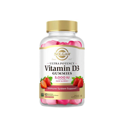 Solgar Ultra Potency Vitamin D3 Strawberry 60 Gummies