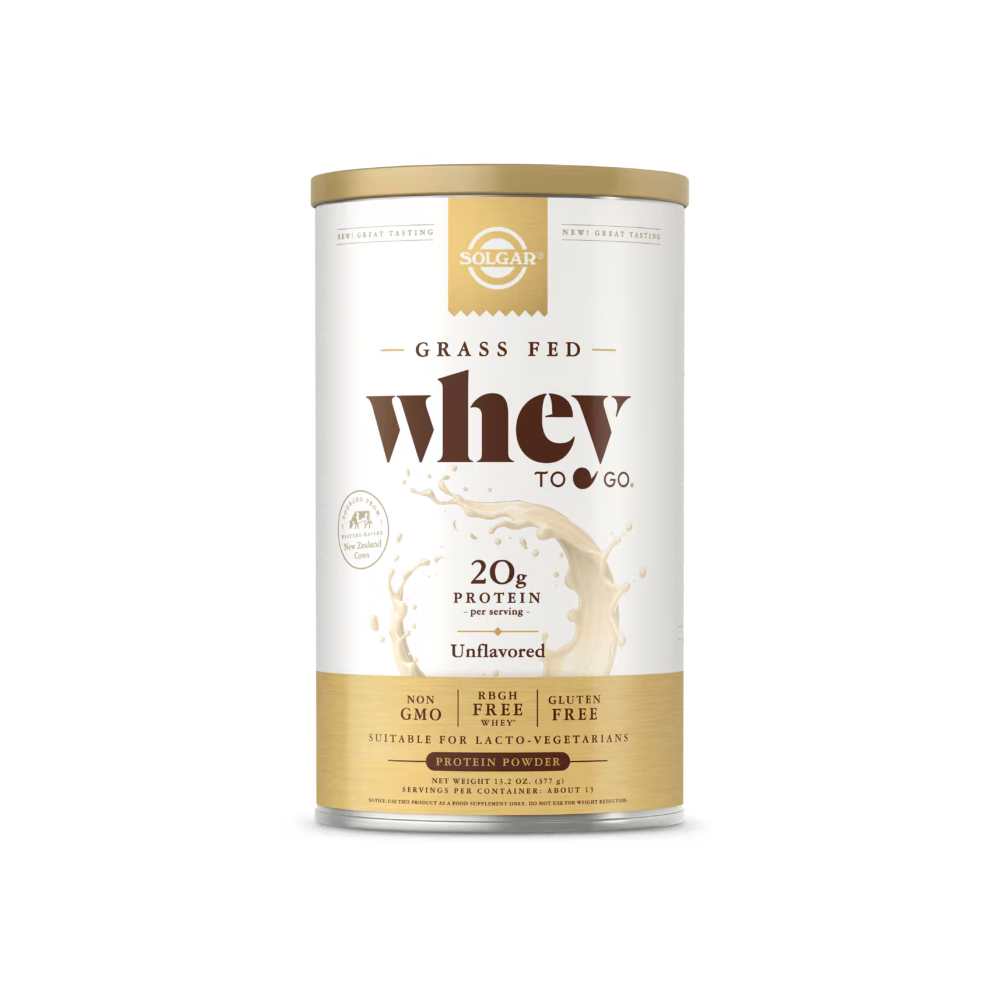 Solgar Grass Fed Whey to Go®, Unflavored 377g