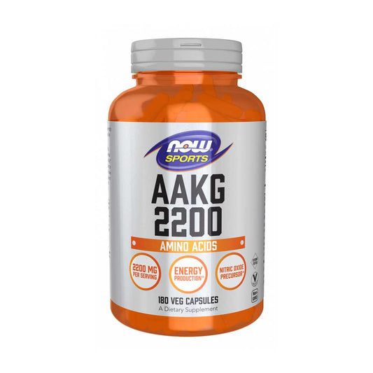Now Sports Aakg 2200 – Arginine Alpha-Ketoglutarate Formula – Nitric Oxide Booster Veg Capsules – 180 Count