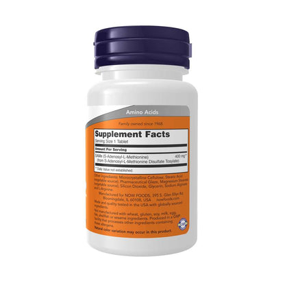 Now Foods SAMe 400 mg – Joint & Nervous System Support – 30 Tablets