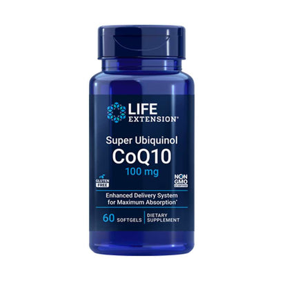 Life Extension Super Ubiquinol Co Q10 with Enhanced Mitochondrial Support™ 100 Mg, 30 Softgels