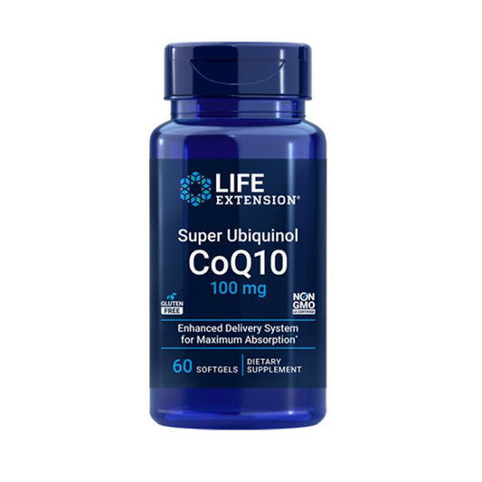 Life Extension Super Ubiquinol Co Q10 with Enhanced Mitochondrial Support™ 100 Mg, 30 Softgels