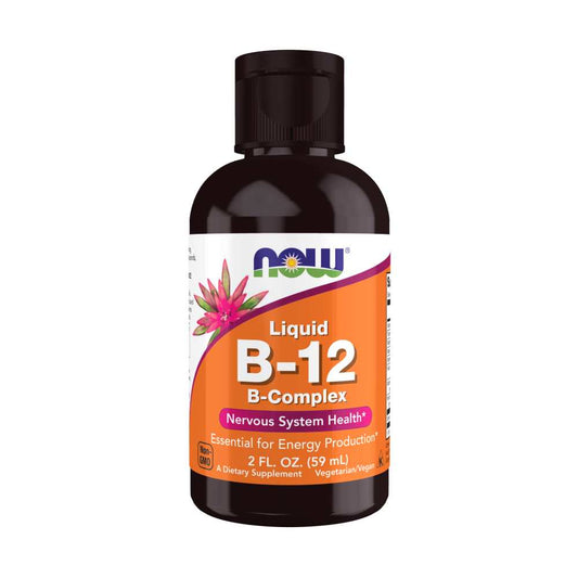 Now Foods Liquid B-12 B-Complex – Energy & Nerve Health – 2 Fl Oz (59 M L)