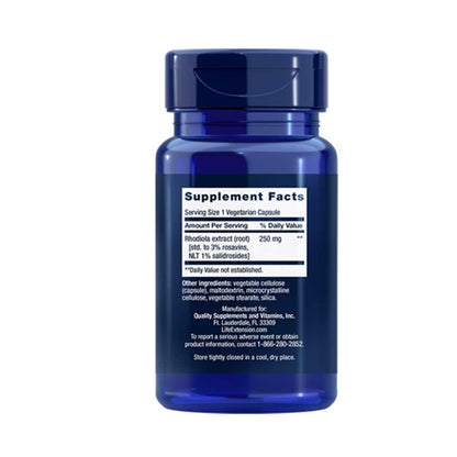 Life Extension Rhodiola Extract 250 Mg, 60 Vegetarian Capsules