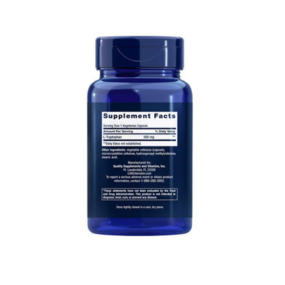 Life Extension L-Tryptophan 500 Mg, 90 Vegetarian Capsules