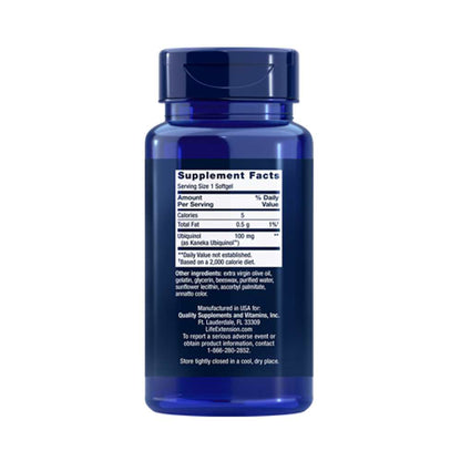 Life Extension Super Ubiquinol Co Q10 with Enhanced Mitochondrial Support™ 100 Mg, 30 Softgels