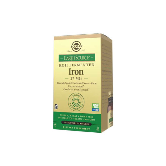 Solgar Earth Source® Koji Fermented Iron 27 Mg 30 Vegetable Capsules
