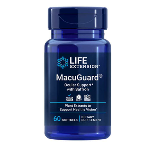 Life Extension MacuGuard® Ocular Support with Saffron 60 softgels