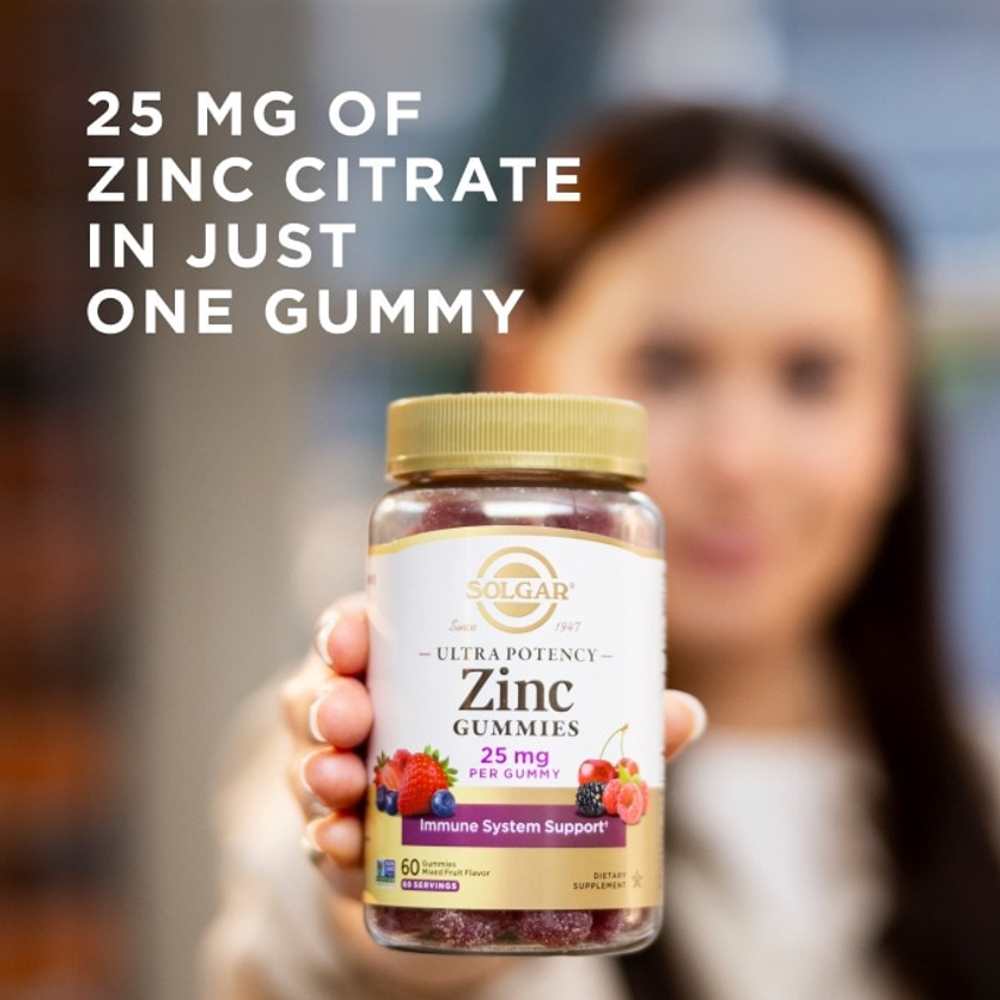 Solgar Ultra Potency Zinc Mixed Fruit 60 Gummies