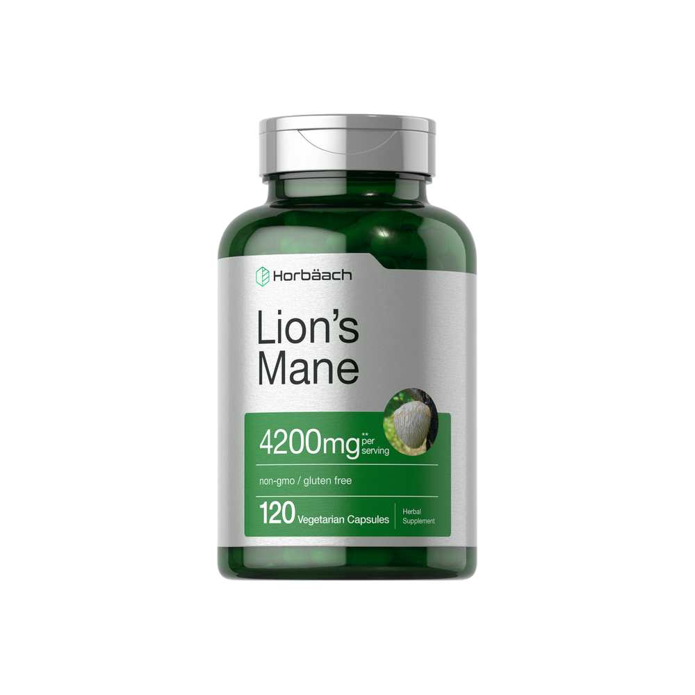 Horbäach Lion's Mane 4200mg per Serving | 120 Capsules