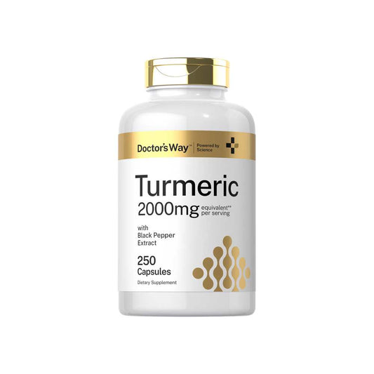 Horbäach Turmeric Curcumin 2000mg per Serving | 250 Capsules