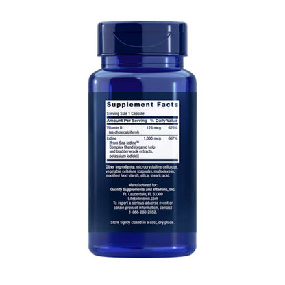 Life Extension Vitamin D3 with Sea-Iodine™ 125 Mcg (5000 Iu), 60 Capsules