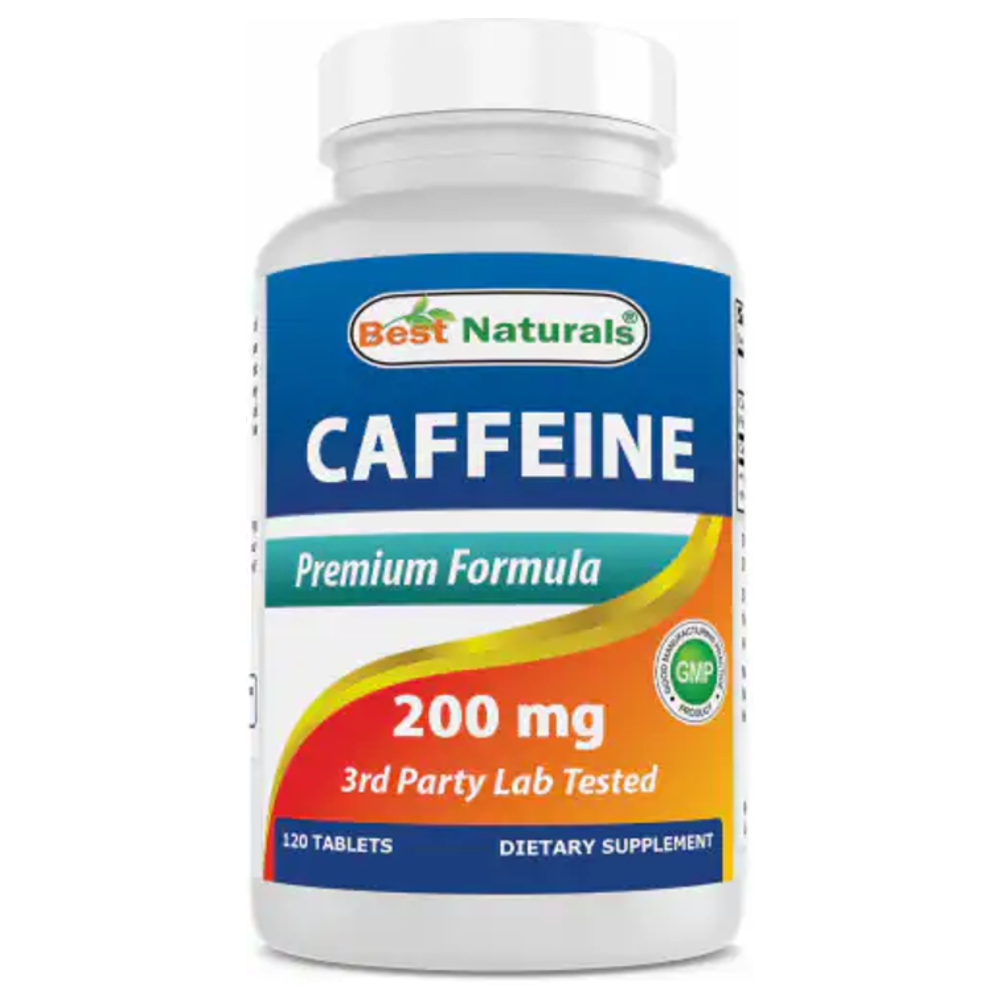 Premium Formula Caffeine By Best Naturals 200MG - 120 Tablets