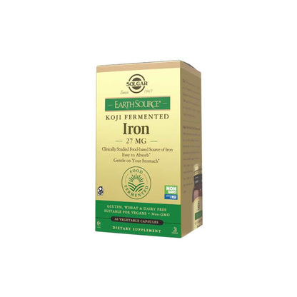 Solgar Earth Source® Koji Fermented Iron 27 Mg 30 Vegetable Capsules