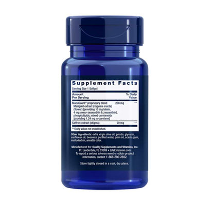 Life Extension MacuGuard® Ocular Support with Saffron 60 softgels