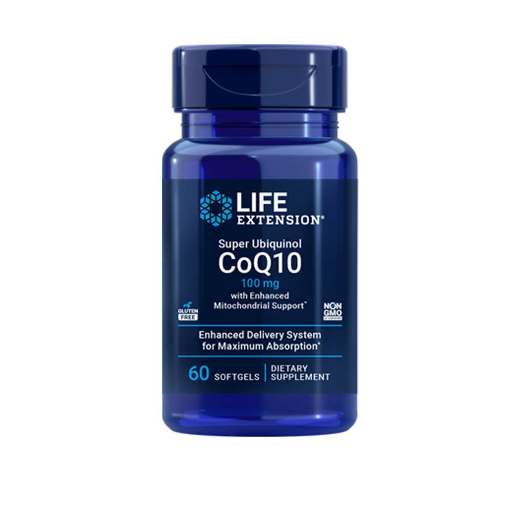 Life Extension Super Ubiquinol Co Q10 with Enhanced Mitochondrial Support™ 100 Mg, 30 Softgels