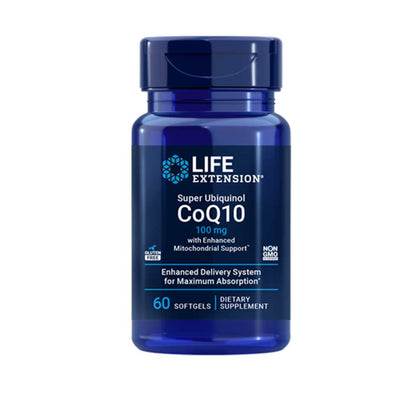 Life Extension Super Ubiquinol Co Q10 with Enhanced Mitochondrial Support™ 100 Mg, 30 Softgels