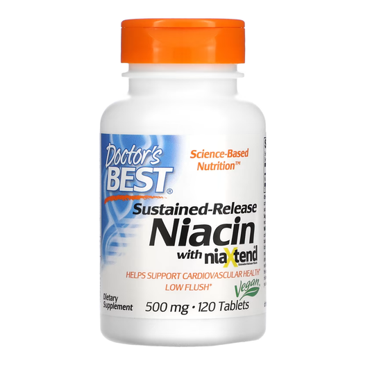 Doctor's Best Sustained-Release Niacin With NiaXtend - Supports Cardiovascular Health