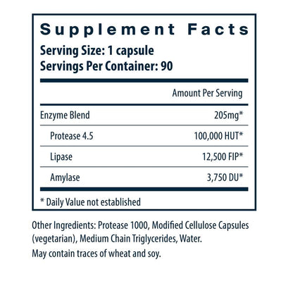 Vital Nutrients Vegan Pancreatic Enzymes 90 Caps