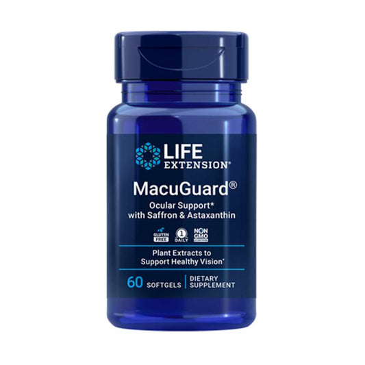 Life Extension Macu Guard® Ocular Support with Saffron & Astaxanthin 60 Softgels