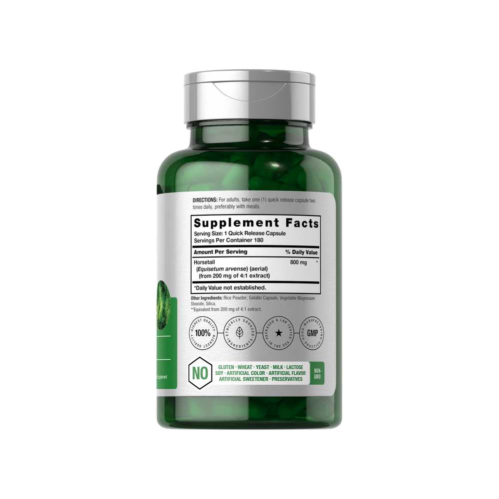 Horbäach Horsetail Extract 800mg | 180 Capsules