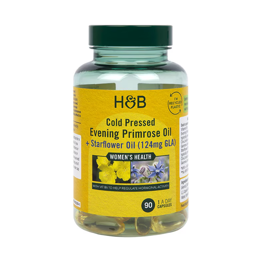 Evening Primrose Oil + Starflower Oil By Holland & Barrett - With Vitamin B6 To Helps Regulate Hormonal Activity