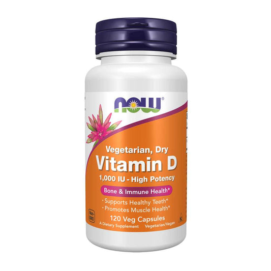 Now Foods Vitamin D 1000 Iu – Dry Vegetarian Formula – 120 Veg Capsules