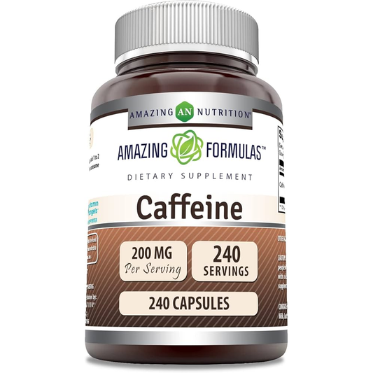 Caffeine By Amazing Formulas 200MG Capsules