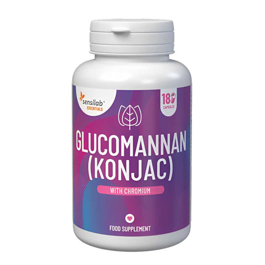 Sensilab Konjac Glucomannan 180 Capsules – Weight Management & Digestive Support Supplement