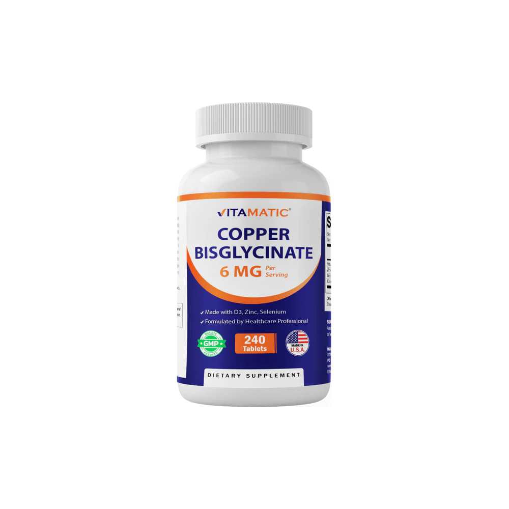 Vitamatic Copper Bisglycinate 6 mg 240 Tablets