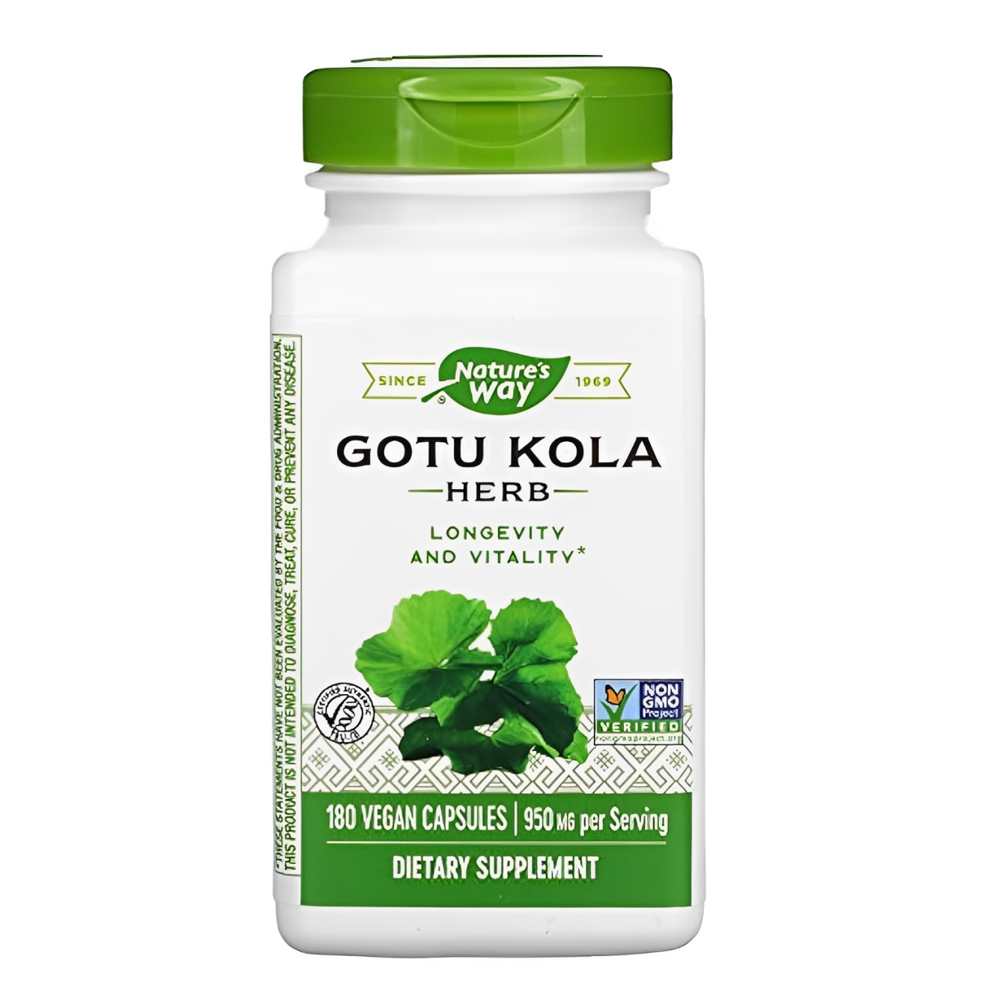 Nature's Way Gotu Kola Herb 475mg – Brain & Circulation Support 180 Capsules