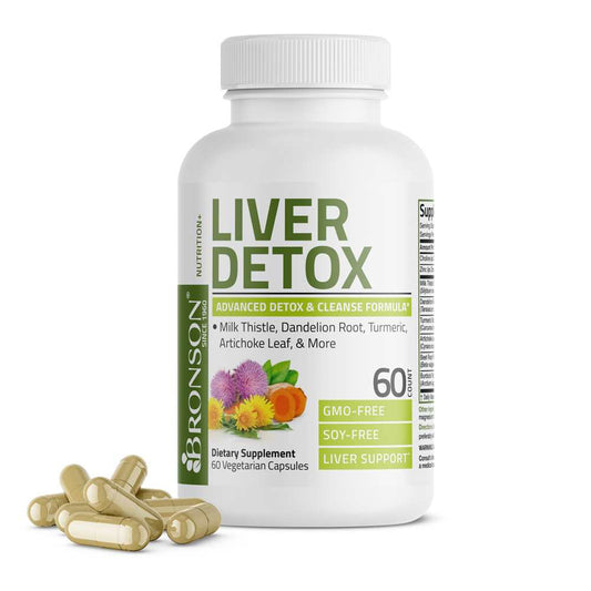 Bronson Vitamins Liver Detox Advanced Detox & Cleansing Formula 60 Caps