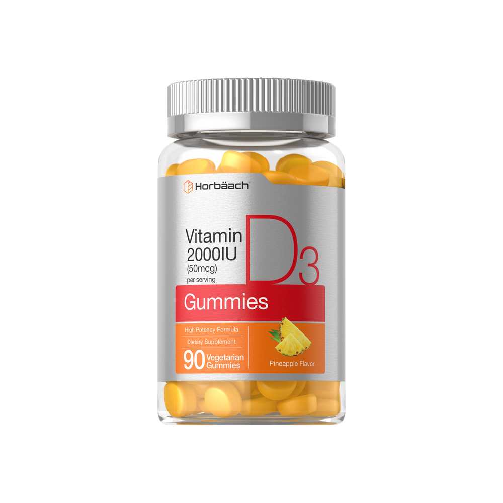 Horbäach Vitamin D-3 2000 Iu per Serving | 90 Gummies