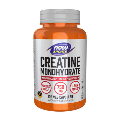 Now Sports Creatine Monohydrate 750 Mg – Pure Muscle Recovery Formula – Veg Capsules