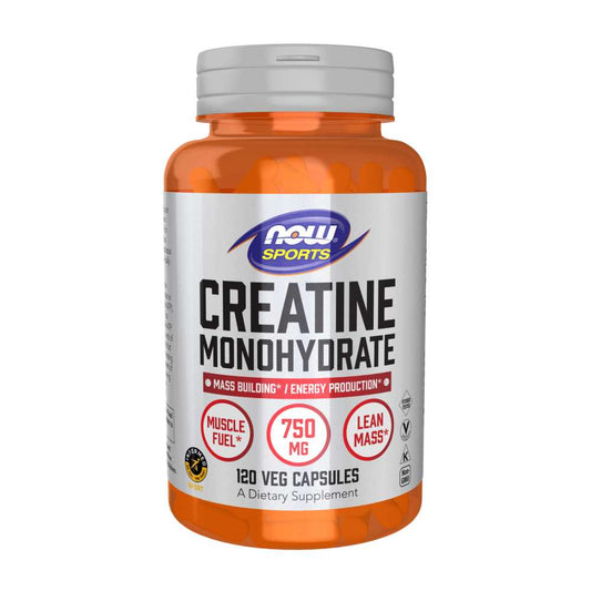 Now Sports Creatine Monohydrate 750 Mg – Pure Muscle Recovery Formula – Veg Capsules