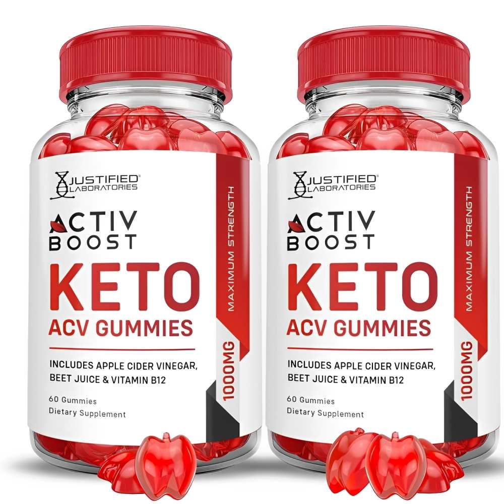 Justified Activ Boost Acv Gummies Maximum Strength | 1000mg | Includes Apple Cider Vinegar, Beet Juice, & Vitamin B12 | 60 Gummies | Dietary Supplement