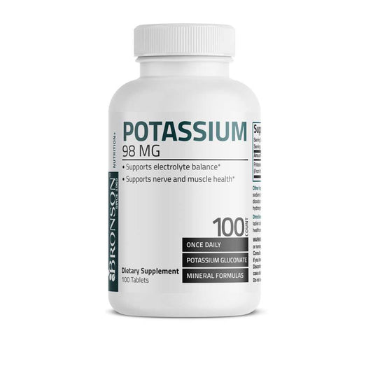 Bronson Vitamins Potassium Gluconate - 98 Mg - 100 Tablets