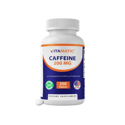 Vitamatic Caffeine Pills 200mg - 250 Vegetarian Tablets