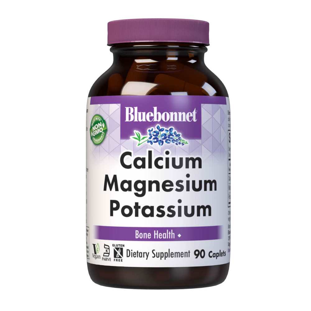 Bluebonnet Nutrition Calcium Magnesium & Potassium 90 Caplets