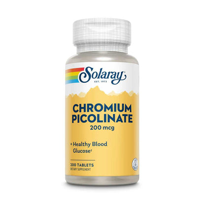 Solaray Chromium Picolinate 200mcg 200 Tabs