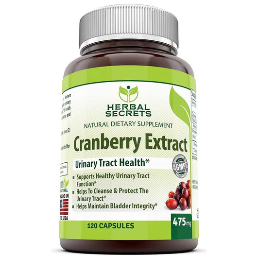Herbal Secrets Cranberry Extract 475 Mg 120 Capsules